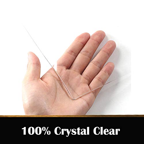 Leoewo Transparent Table Protector Plastic Tablecloth Clear Table Cover Mat for Traning Table Workstation Surface Protector Pad Easy Clean Rectanglar Vinyl Water Heat Resistant Desk Topper Protection 20x48 - Image 3