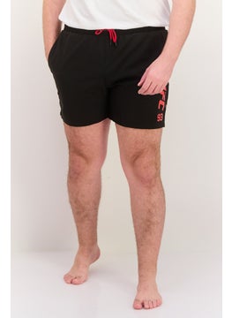 Men Graphic Print Board Short, Black Combo