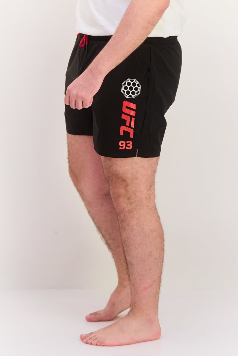 Ufc Men Graphic Print Board Shorts, Black Combo  - Image 2
