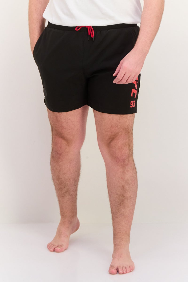 Ufc Men Graphic Print Board Shorts, Black Combo  - Image 1