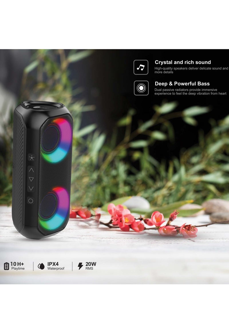 AFRA AFRA Bluetooth Speaker, 24 Watts, Black, Plastic Body, Ultra Bass, Rgb Light, Ipx4 Waterpoorf, 3.7v/2000Mah Rechargeable Battery , AF-0024BSBK, ESMA Approved, 2 Years Warranty.  - Image 5