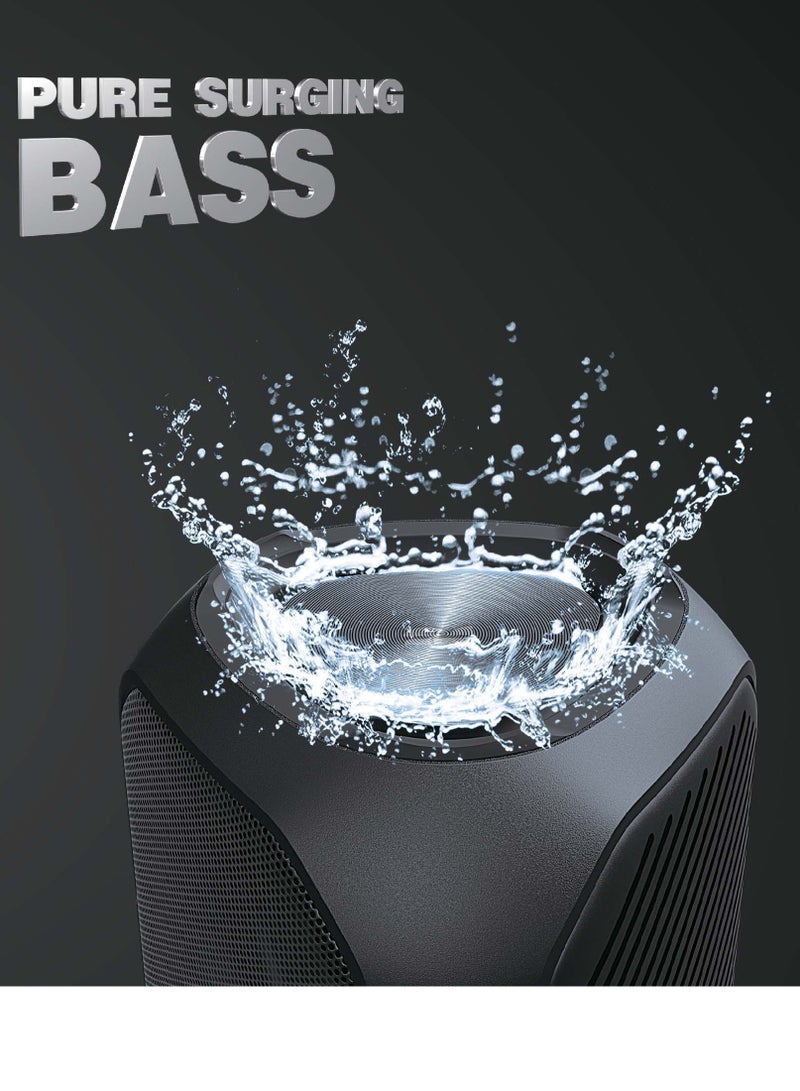 AFRA AFRA Bluetooth Speaker, 24 Watts, Black, Plastic Body, Ultra Bass, Rgb Light, Ipx4 Waterpoorf, 3.7v/2000Mah Rechargeable Battery , AF-0024BSBK, ESMA Approved, 2 Years Warranty.  - Image 3