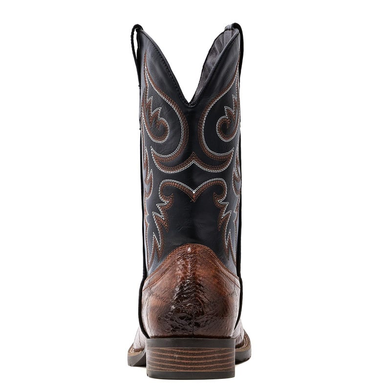 IUV Cowboy Boots Men Square Toe Western Boots Durable Classic Embroidered boot Pull On Slip Resistant Boot - Image 2
