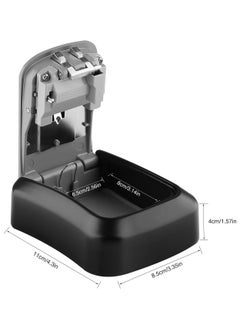 Rubik Key Storage Safe Box, 4 Digits Combination Key Lock Box with Resettable Wall Mounted for Outdoor and Indoor Home Hotel Office - Black/Red  - Image 3