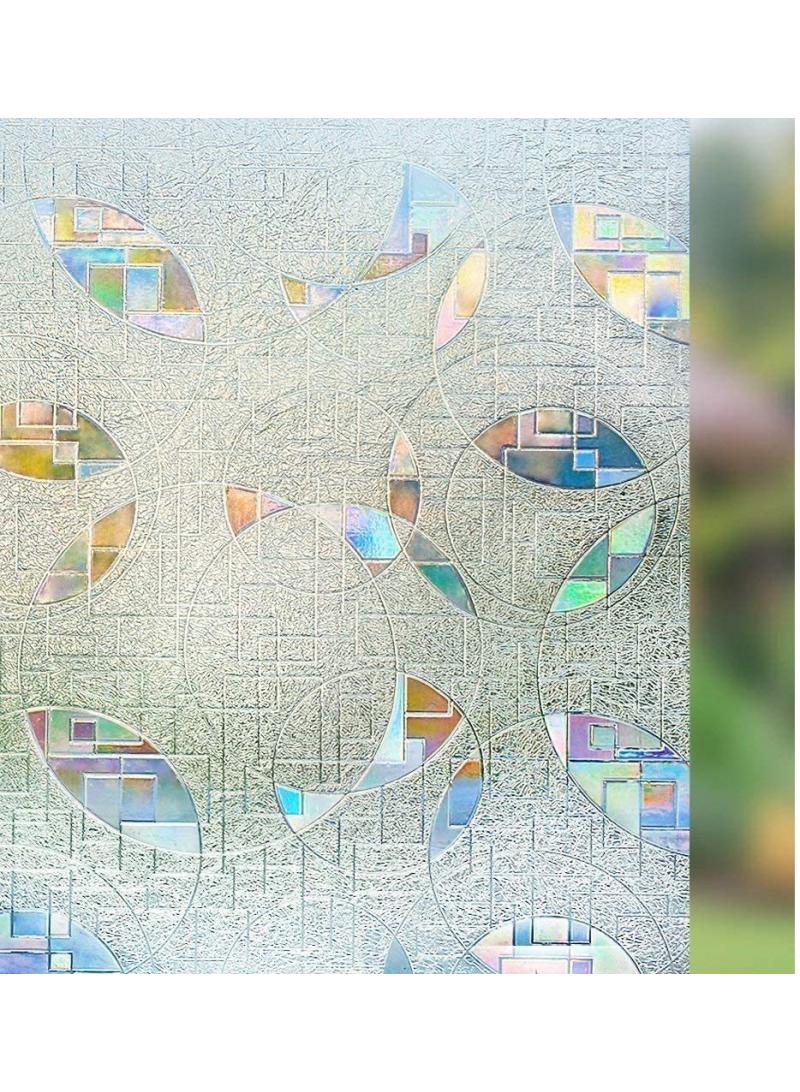 Y&D Window Film Decorative Privacy No Glue Glass Sticker For Door Home House Ofiice Heat Control Anti UV 120 x 200 cm  - Image 1
