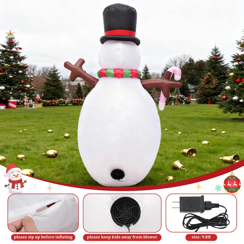 NovaFloat 5FT Christmas Inflatables Outdoor Decoration, Snowman Inflatable Christmas Decorations Yard Decor Christmas Party Outdoor, Garden, Lawn - Image 5