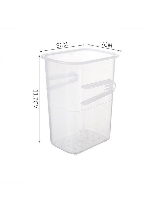 DEVZA حاويات تخزين بلاستيكية DEVZA، منظم طعام قابل للفصل للثلاجة (مجموعة من 4 قطع، 11 × 8 × 5 سم، شفاف) - Image 2