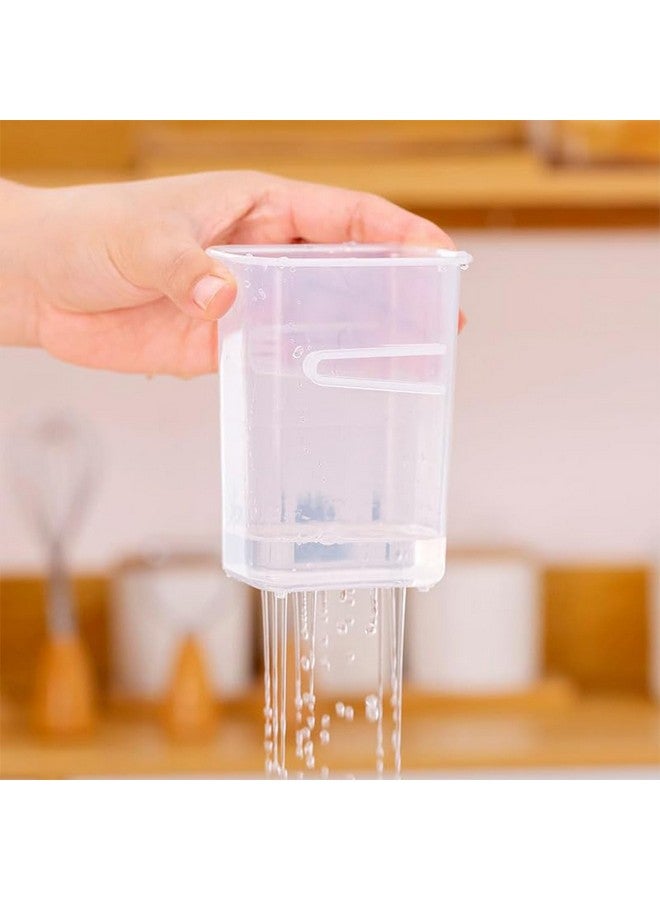 DEVZA حاويات تخزين بلاستيكية DEVZA، منظم طعام قابل للفصل للثلاجة (مجموعة من 4 قطع، 11 × 8 × 5 سم، شفاف) - Image 5