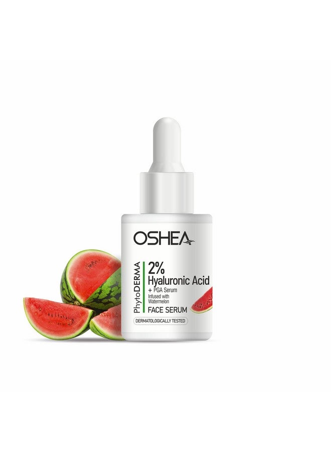 Oshea PhytoDERMA Face Serum for Men & Women 30 ml | 2% Hyaluronic Acid Acid + PGA | Deep Hydration with Long Lasting Moisture | Infused with Watermelon Extract - Image 1