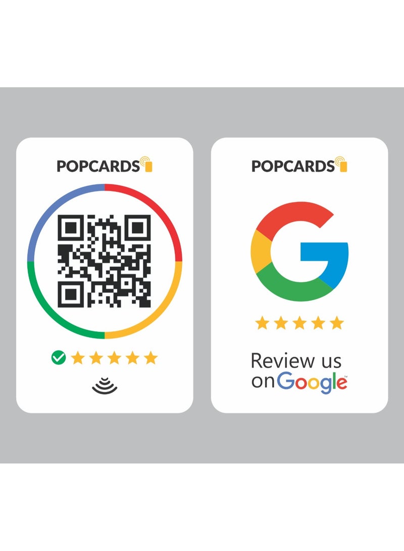 Generic 4 PCs - Google Review Card with QR Code - Scan QR and boost your business instantly 