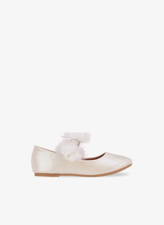 Flora Bella By Shoexpress Girls Floral Applique Ballerina Shoes Ramadan Collection