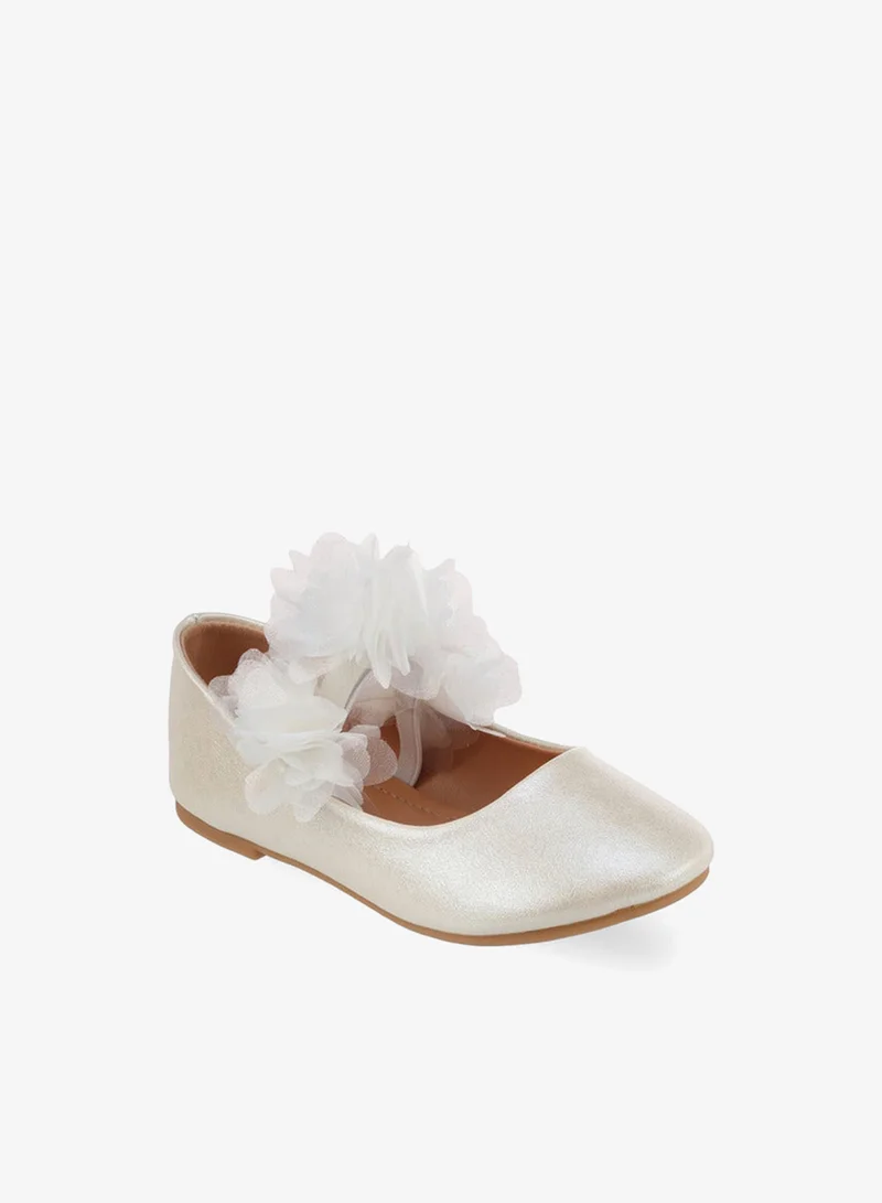Flora Bella By Shoexpress Girls Floral Applique Ballerina Shoes Ramadan Collection