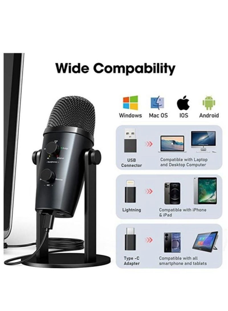 Jmary PW10 Professional Metal Voice Recording Usb Condenser Studio And Podcast Recording Gaming Microphones - Image 2