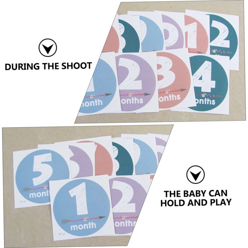12Pcs Baby Milestone Stickers For Newborn Growth Photo Props Scrapbooking Keepsakes - Image 5
