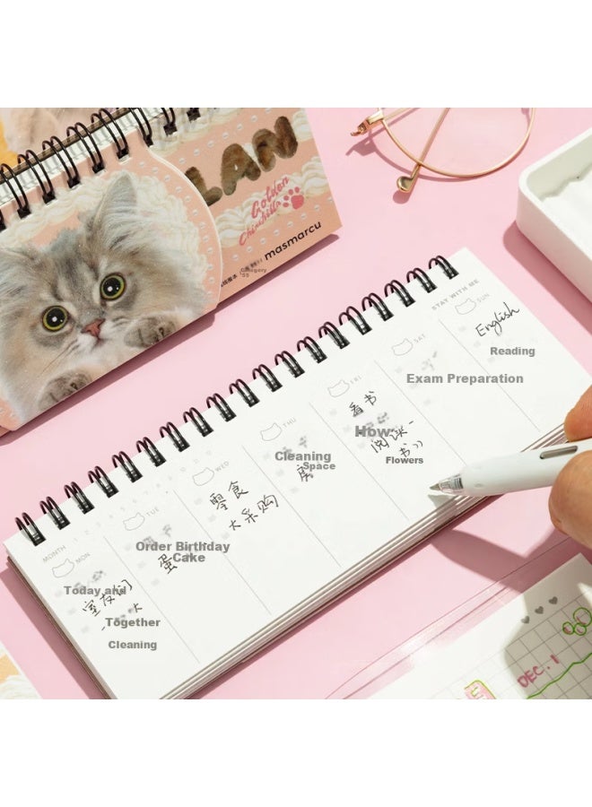 Masmarcu M&g Loose-leaf Spiral Notebook, A5 Size, High-quality, Portable, For Students, Vocabulary, English Schedule Book, Creative Design, All Are Cats, 1 Random Book Xq0310 - Image 2