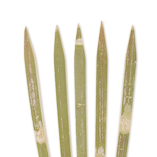 BambooMN 8.3" x 0.2" Heavy Duty Square Bamboo Yakitori BBQ Skewers, 100 Pieces - Image 1