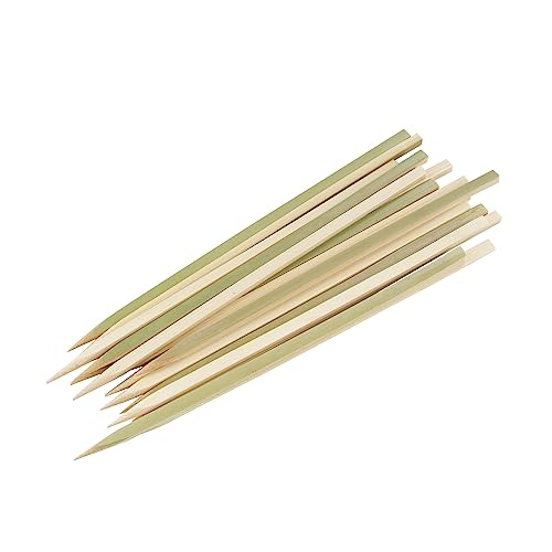 BambooMN 8.3" x 0.2" Heavy Duty Square Bamboo Yakitori BBQ Skewers, 100 Pieces - Image 4