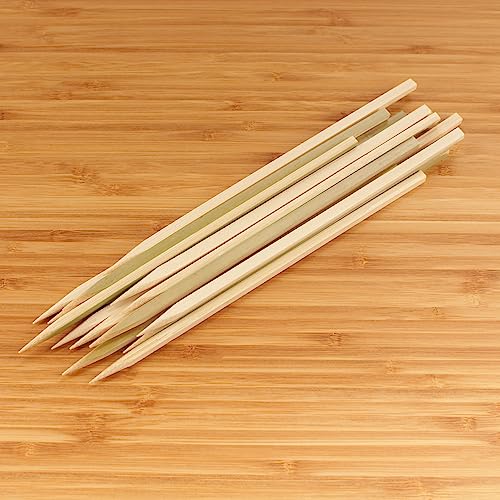 BambooMN 8.3" x 0.2" Heavy Duty Square Bamboo Yakitori BBQ Skewers, 100 Pieces - Image 5