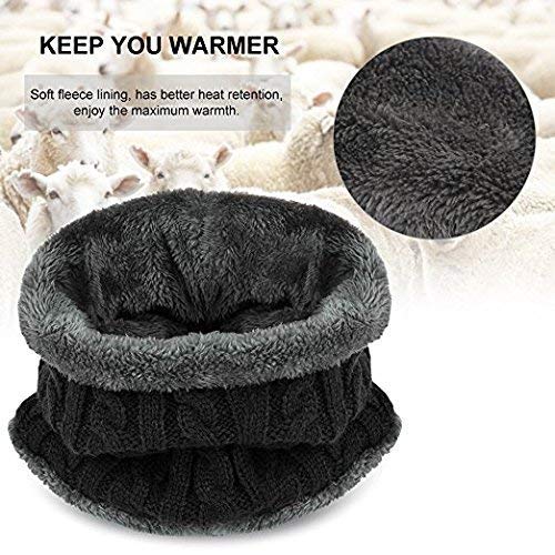 HIVER Unisex Acrylic Cap (BeanieCap-NeckWrap-Black_Black_Free Size) - Image 5