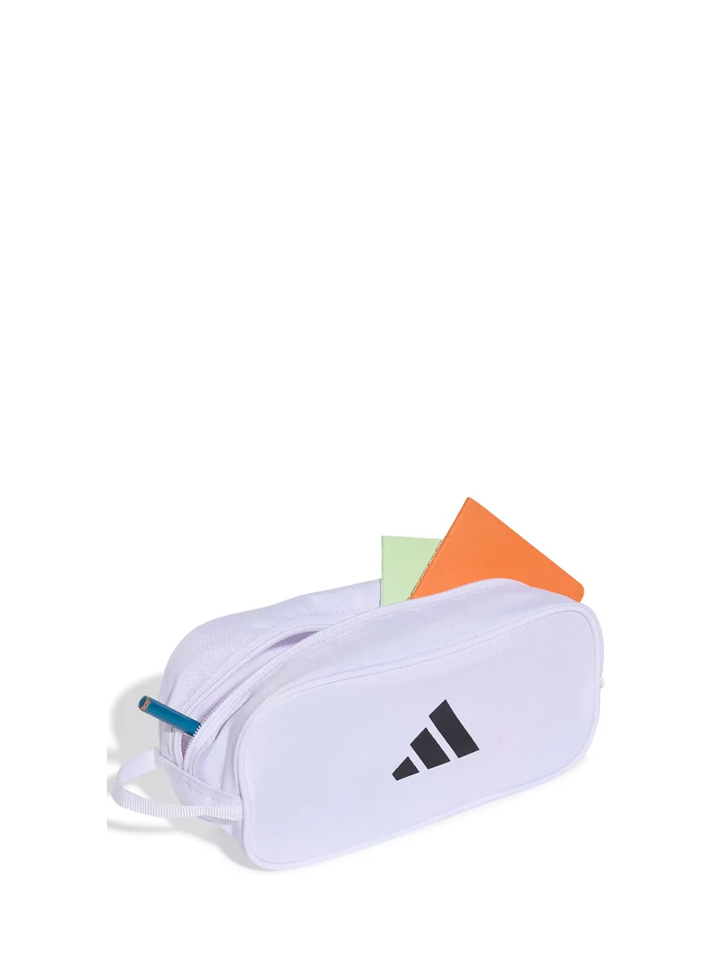 Adidas White Pencil Case Zip Closure