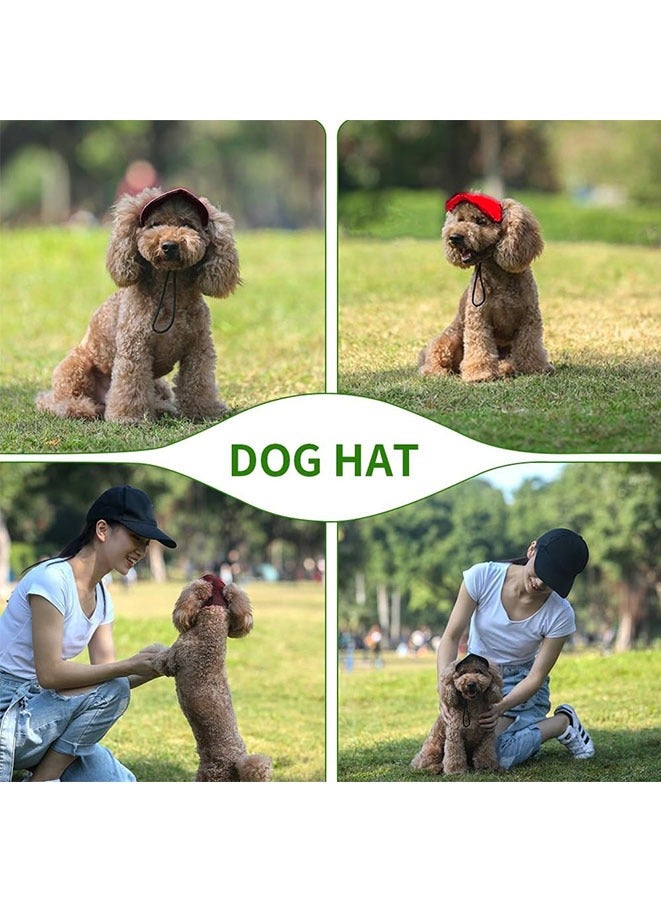 Muyixin Outdoor Sun Protection Hood for Dogs,Dog Visor Dog Baseball Cap,Summer Sun Hat for Dogs Cats with Ear Holes and Adjustable Neck Strap (Red) - Image 4