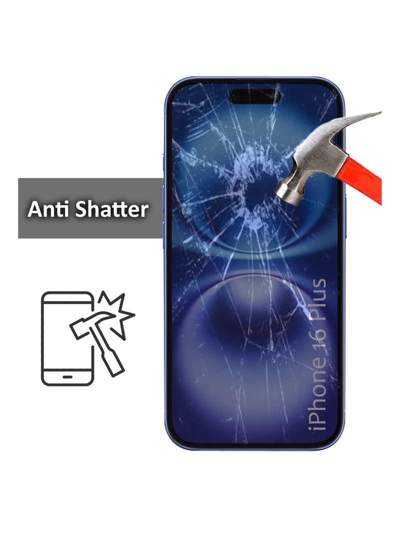 DUSALA iPhone 16 Plus - Tempered Glass Screen Protector - Delicate Touch , Higher Transparency , Easy to Install ,Anti-scratch and Bubble-free Screen Protector - Clear - Image 3