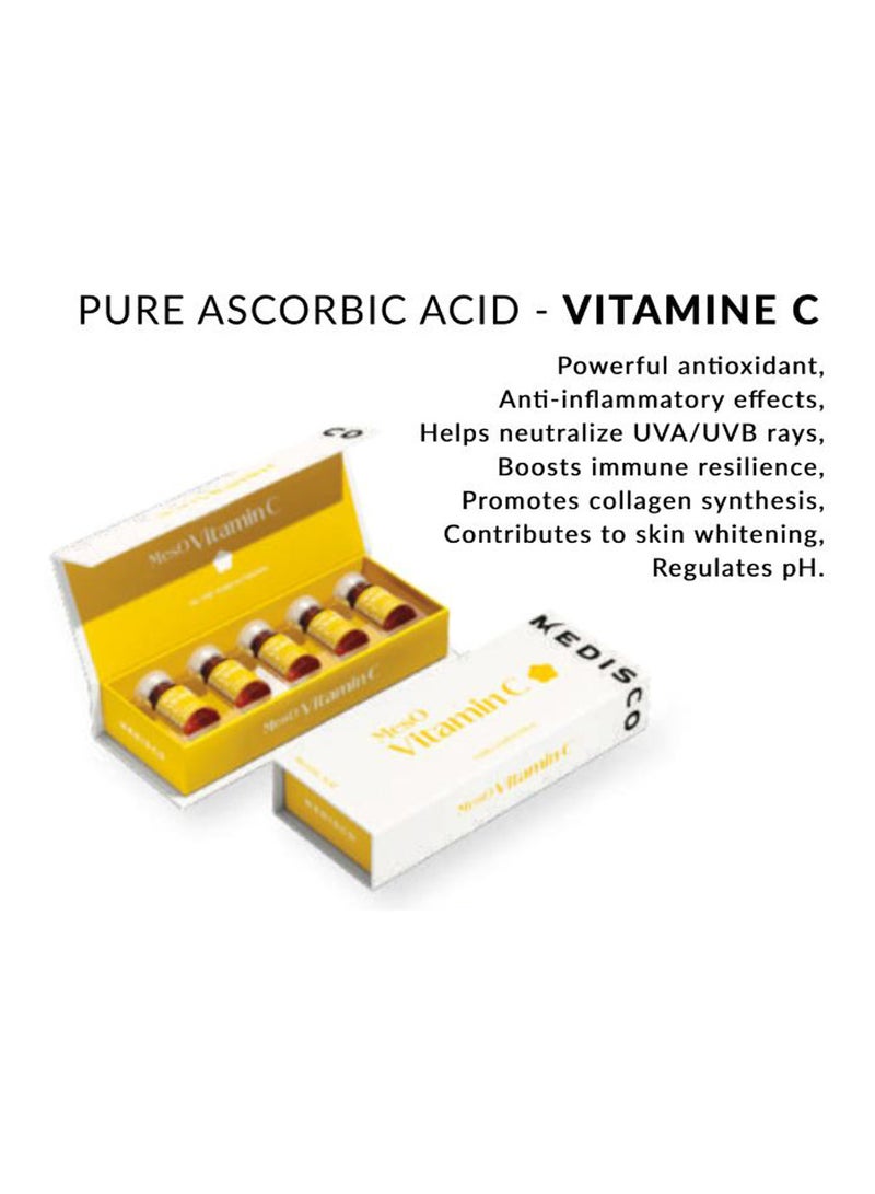 Medisco Meso Vitamin C Serum for Mesotherapy Skin Brightening 5 x 4ml - Image 2