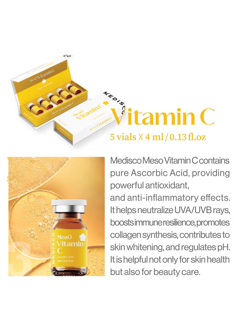 Medisco Meso Vitamin C Serum for Mesotherapy Skin Brightening 5 x 4ml - Image 4