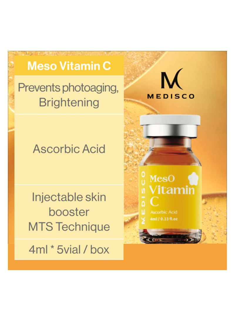 Medisco Meso Vitamin C Serum for Mesotherapy Skin Brightening 5 x 4ml - Image 3