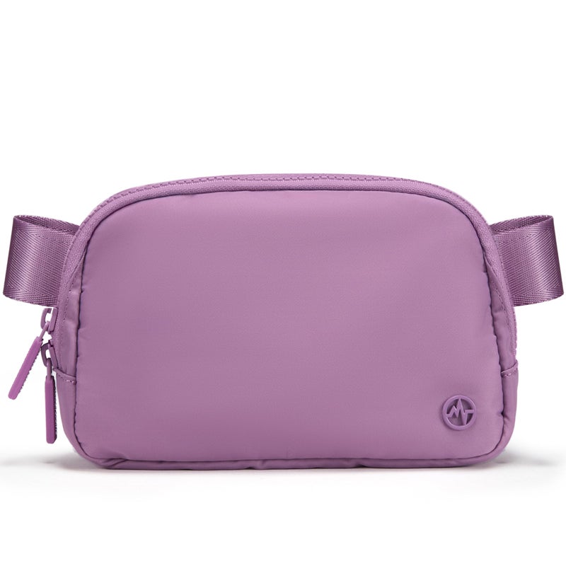Pander Two Way Zipper Fanny Pack Nylon Everywhere Belt Bag for Women, Water Repellent Waist Packs, Crossbody Bags with Adjustable Strap (Light Purple). - Image 1