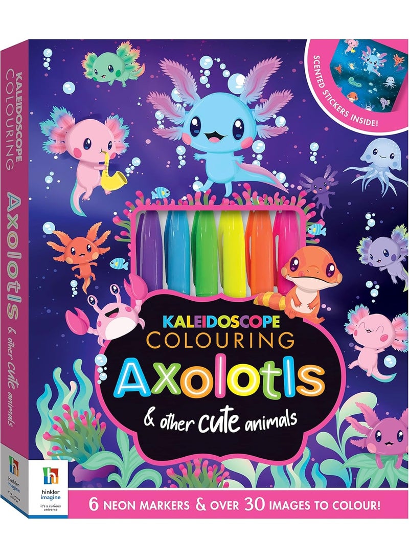 Hinkler Kaleidoscope Axolotls Coloring Kit - Image 1