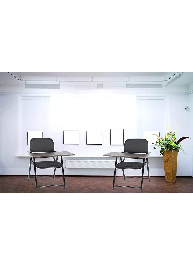 Hometrix - Hometrix Perfect HomesFabricStudy Chair withWriting pad Use for Study Reading Seating Tutorial College School Classroom HomeOffice Educational Centre Multicolour - Image 1