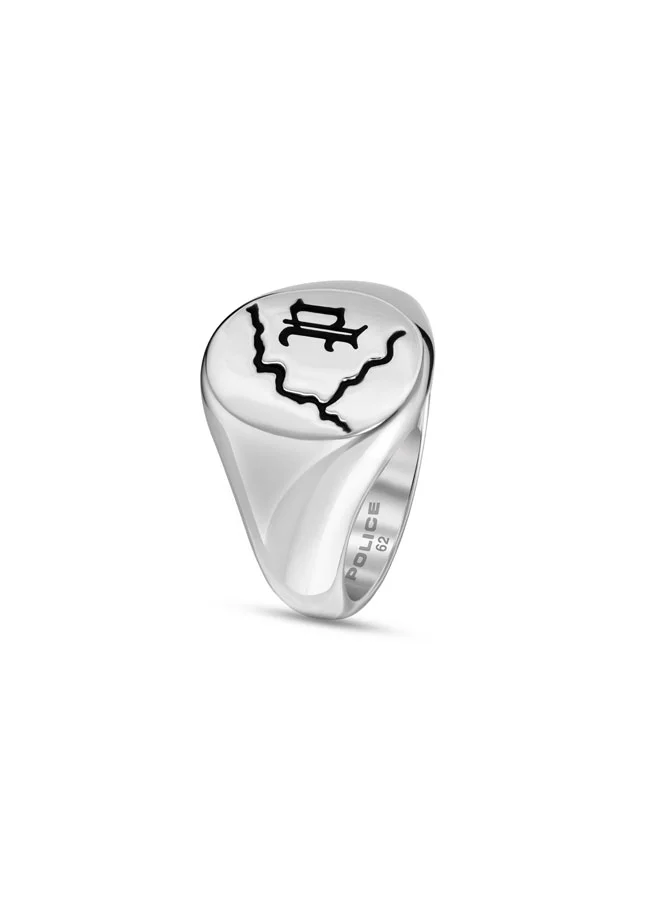 بوليس Fracture Ring  BlackAccented Craze Cracks, Bold and Rebellious Design, Signature Motif