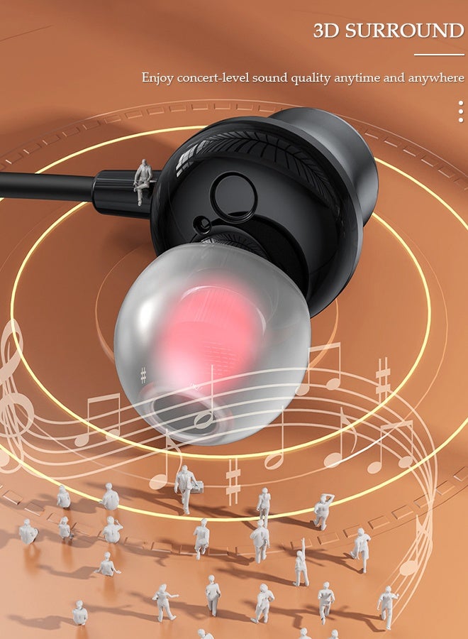 DUNISO Wireless Neckband Bluetooth Headphones with LED Power Display Sweatproof Sport Headsets with HIFI Stereo Sound and Game Mode Wireless Earphones for Gym Running Driving - Image 5