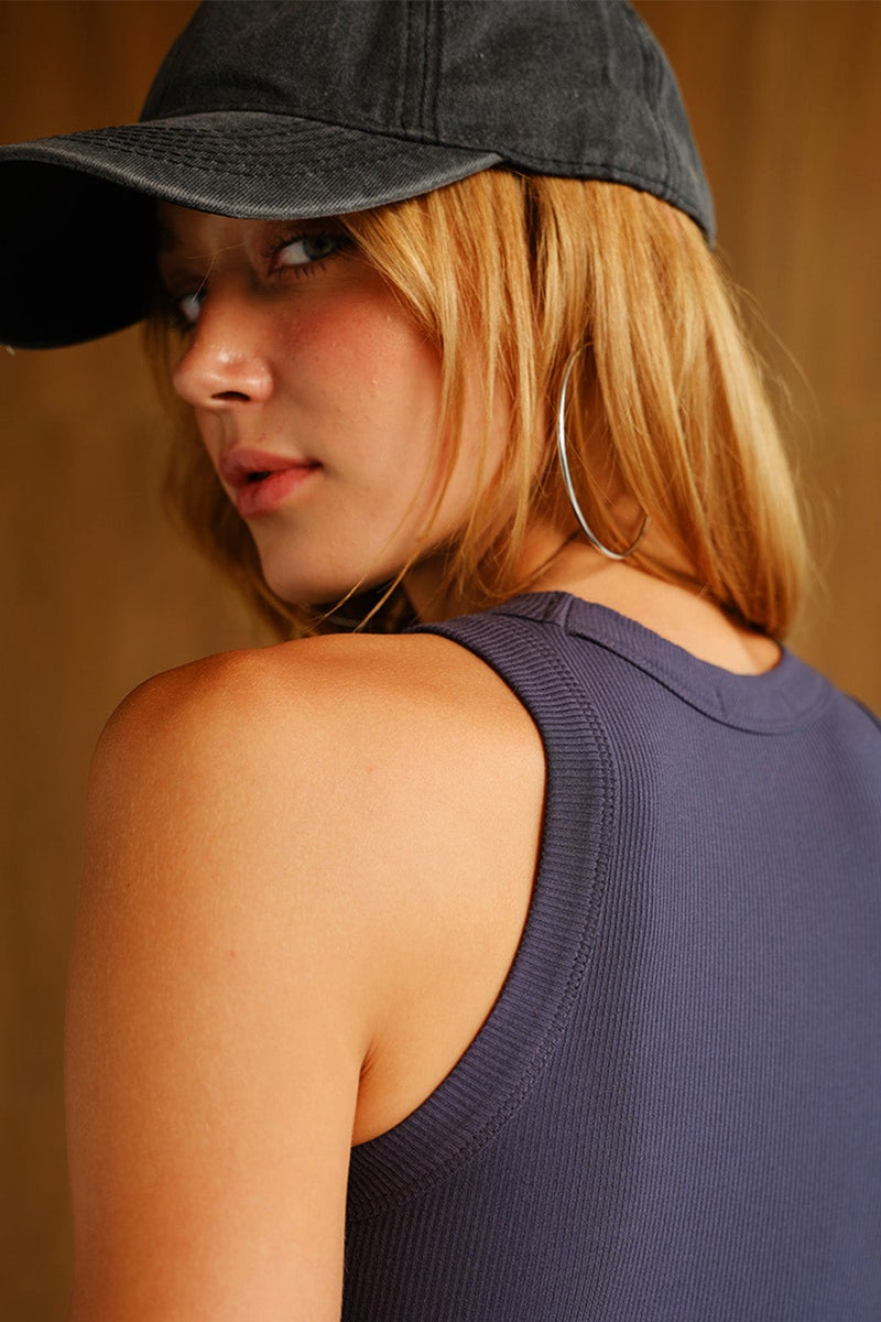 Bonkers Corner Tencel Celestial Daze Ribbed Modal Tank for Women's - Image 4