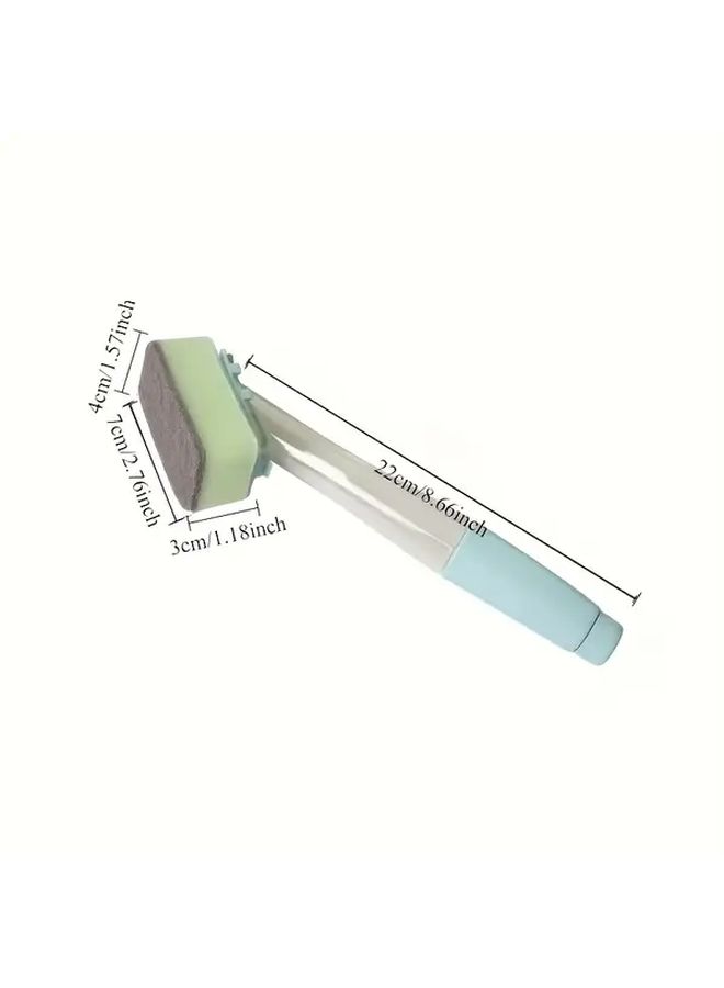 Heavy Duty Long Handle Sponge Scrubber With 4 Replacement Heads Non Slip Grip - Image 2