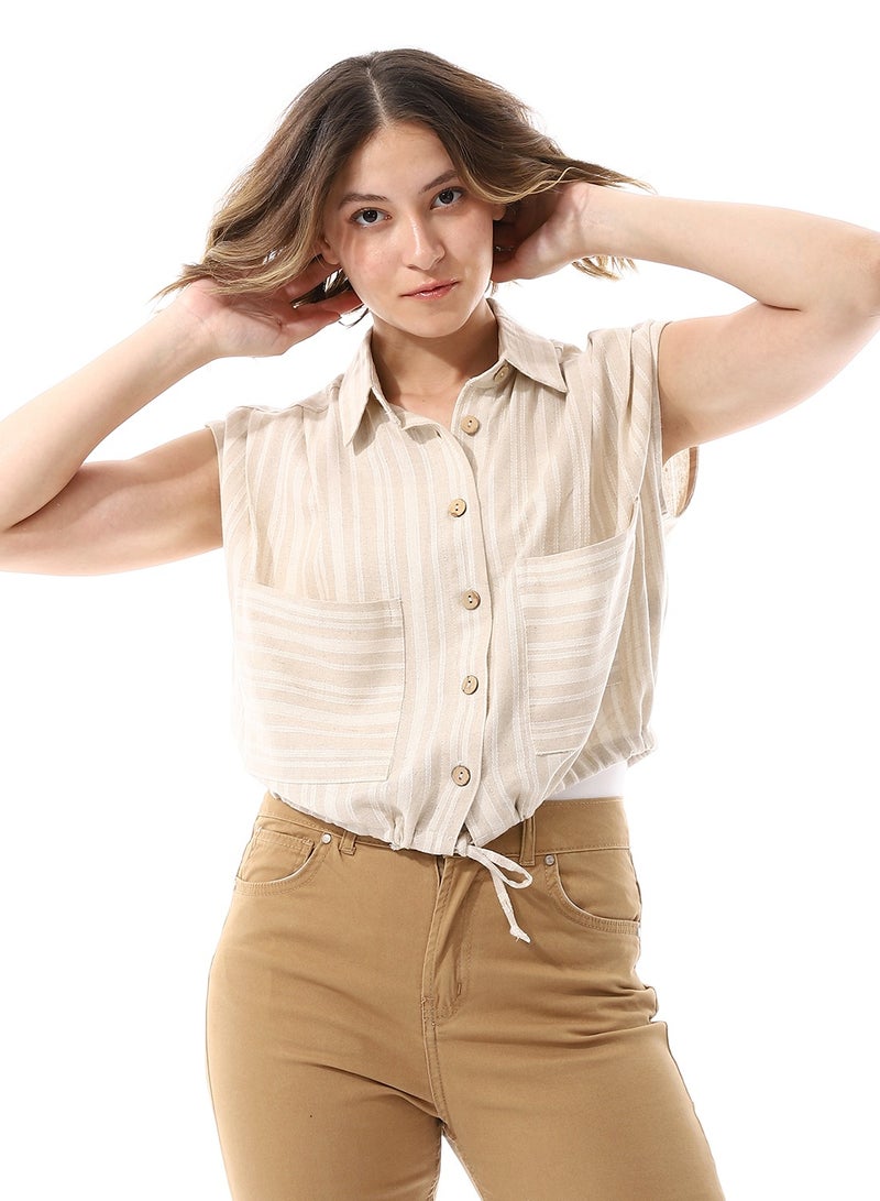 Coctail 3634-shirt-beige - Image 1