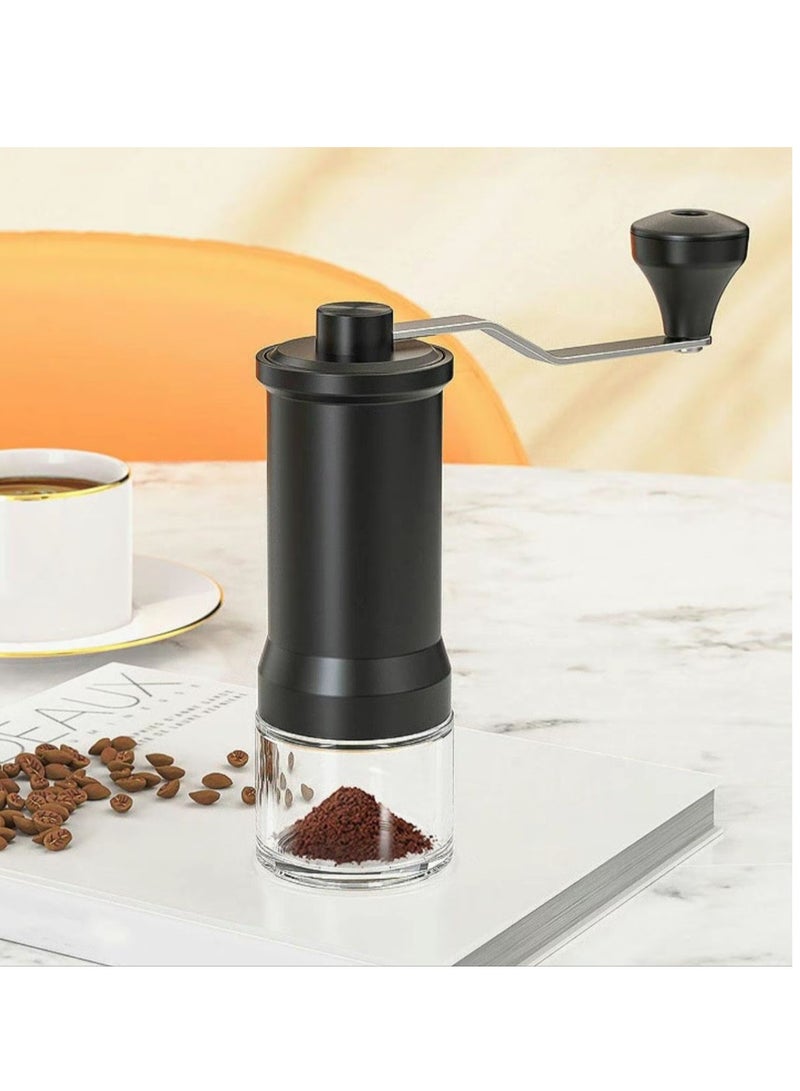 Manual Coffee Grinder, Ceramic Burr Coffee Grinder Manual Adjustable for Fine/Coarse Grind with Cleaning Brush for Home, Travel, Camping