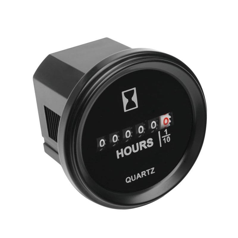 Runleader Mechanical Hour Meter ACDC 8V to 80VWaterproof Design for Lawn Mower Golf Cart Boat Forklift Motorhome Sawmil etc