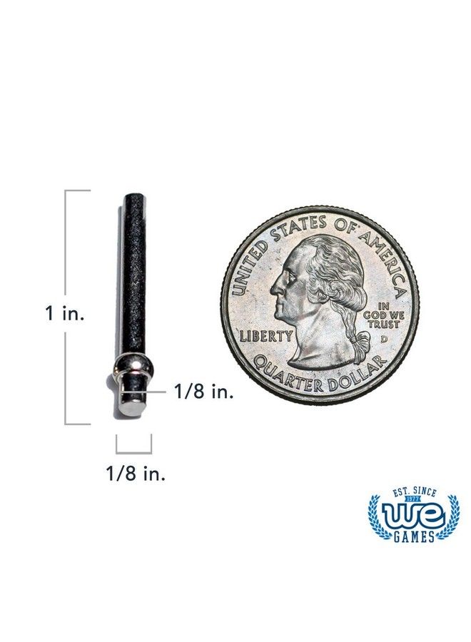 WE Games Standard Metal Cribbage Pegs With Velvet Pouch Set Of 9 (Brass Silver & Black)  - Image 3