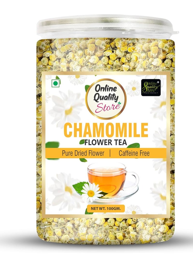 أونلاين كواليتي ستور شاي زهرة البابونج عالي الجودة من متجر إلكتروني - ١٠٠ غرام | عشبي خالٍ من الكافيين | بابونج | معزز للمناعة | مُزيل للسموم | مُساعد على النوم وتخفيف التوتر | أوراق زهور طبيعية ١٠٠٪ - Image 1