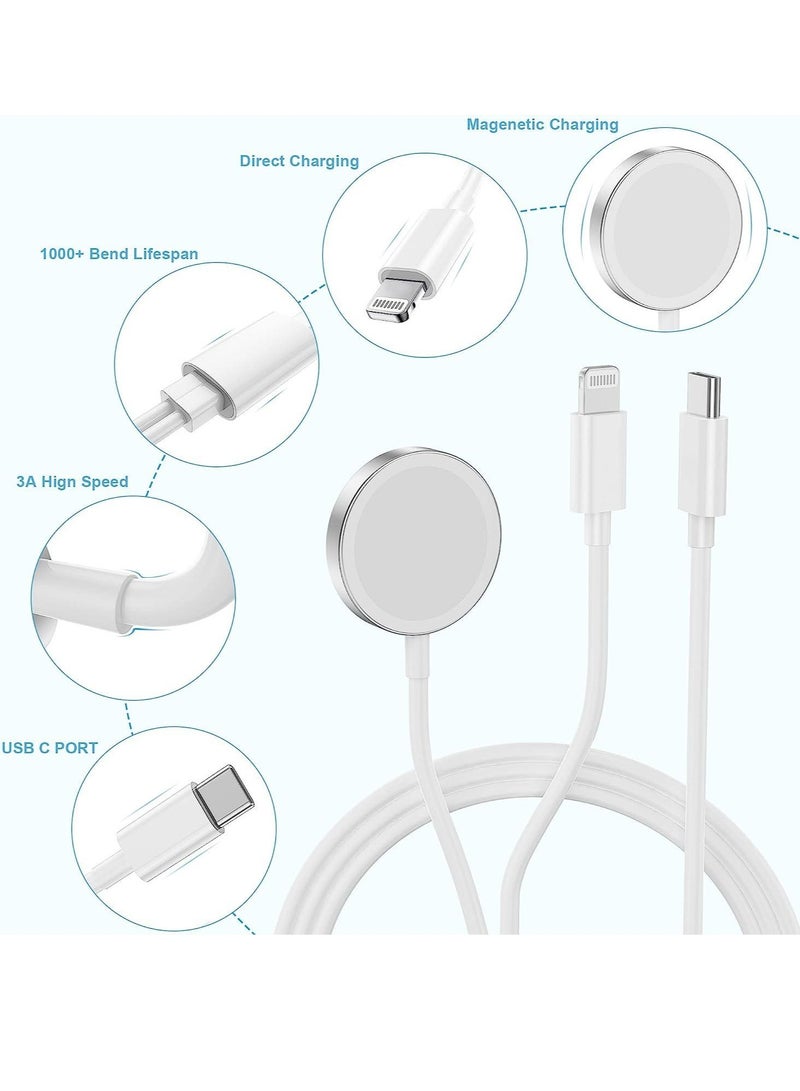 JAJEEK "New 2-in-1 USB C Watch Charger – Fast Charging Cable for iPhone & Apple Watch with 15W Wall Charger Block" - Image 4