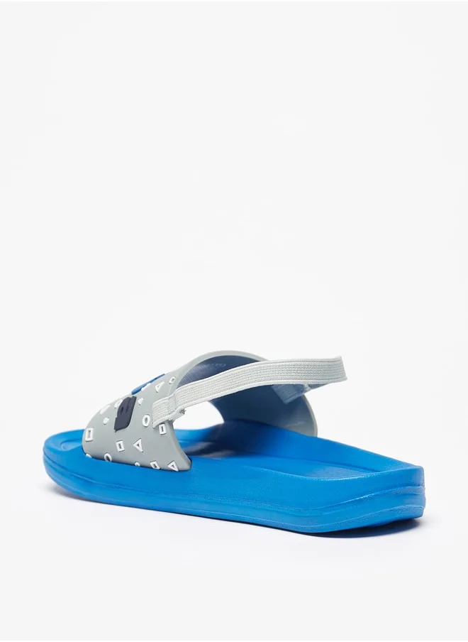 Kappa Boys' Embossed Slip-On Slide Slippers