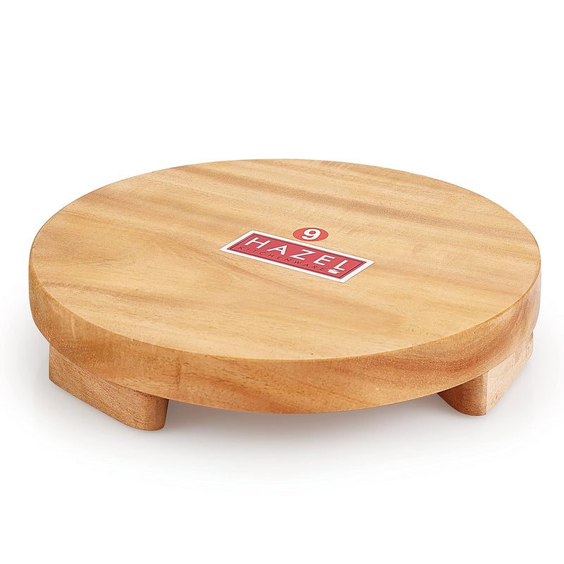 HAZEL Wooden Roti Polpat Chakla Chapati Maker Rolling Sagwan Board 225 cm - Image 1