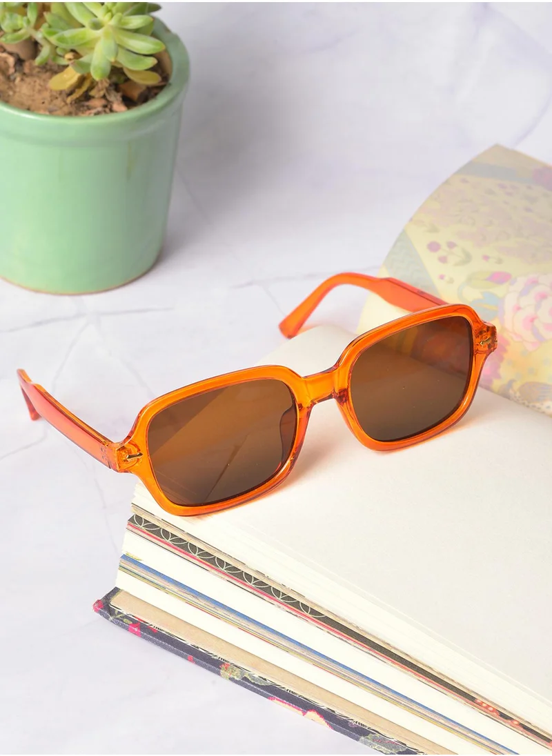 Haute Sauce Brown Lens Orange Wayfarer Sunglasses