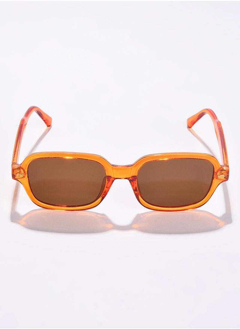 Haute Sauce Brown Lens Orange Wayfarer Sunglasses  - Image 1