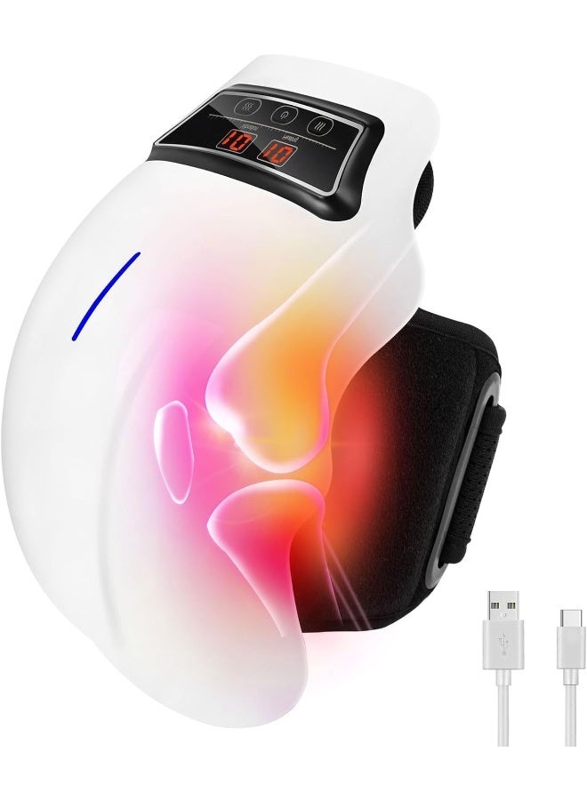 Generic SAFENHAND Knee Massager with Infrared Heat and Vibration, Cordless, for Knee Pain Relief, Swelling, Stiff Joints, Stretched Ligaments and Muscle Injuries, Longer Straps  - Image 1