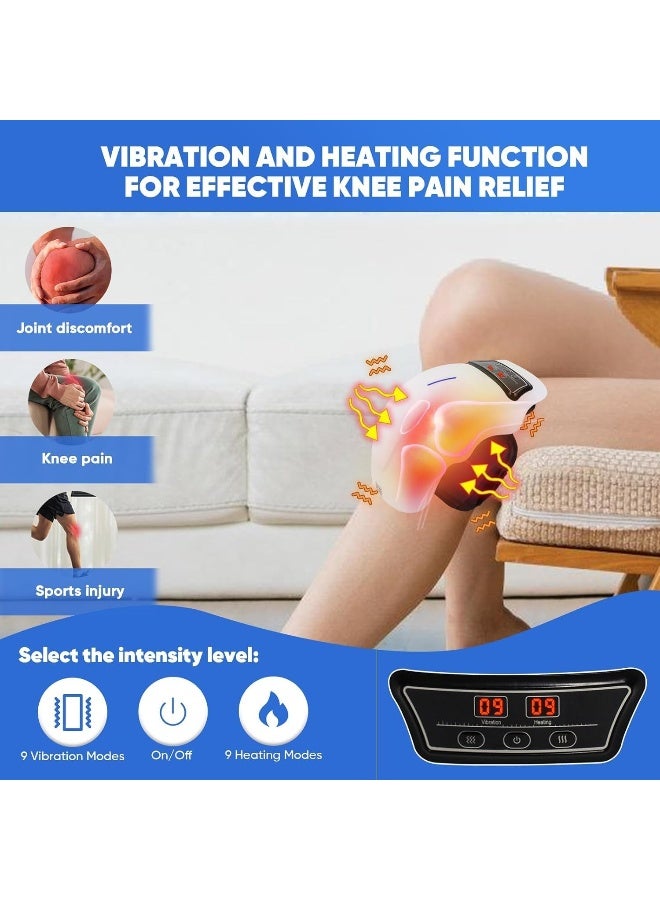 Generic SAFENHAND Knee Massager with Infrared Heat and Vibration, Cordless, for Knee Pain Relief, Swelling, Stiff Joints, Stretched Ligaments and Muscle Injuries, Longer Straps  - Image 3