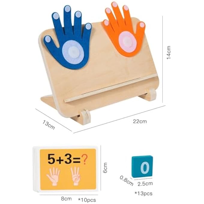 EDUCATIONAL LEARNING NUMBER TOY FOR TODDLER, FINGER COUNTING MATH TOY, MONTESSORI MATH COUNTING TOYS FOR TODDLERS, NUMBER BLOCKS TOYS FOR 2 3 4 5 YEAR OLD GIRLS BOYS GIFT - Image 3