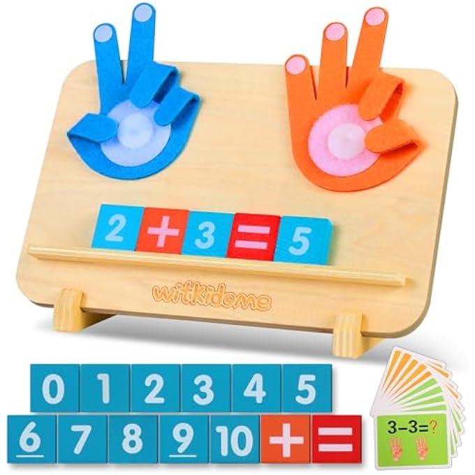 EDUCATIONAL LEARNING NUMBER TOY FOR TODDLER, FINGER COUNTING MATH TOY, MONTESSORI MATH COUNTING TOYS FOR TODDLERS, NUMBER BLOCKS TOYS FOR 2 3 4 5 YEAR OLD GIRLS BOYS GIFT - Image 1